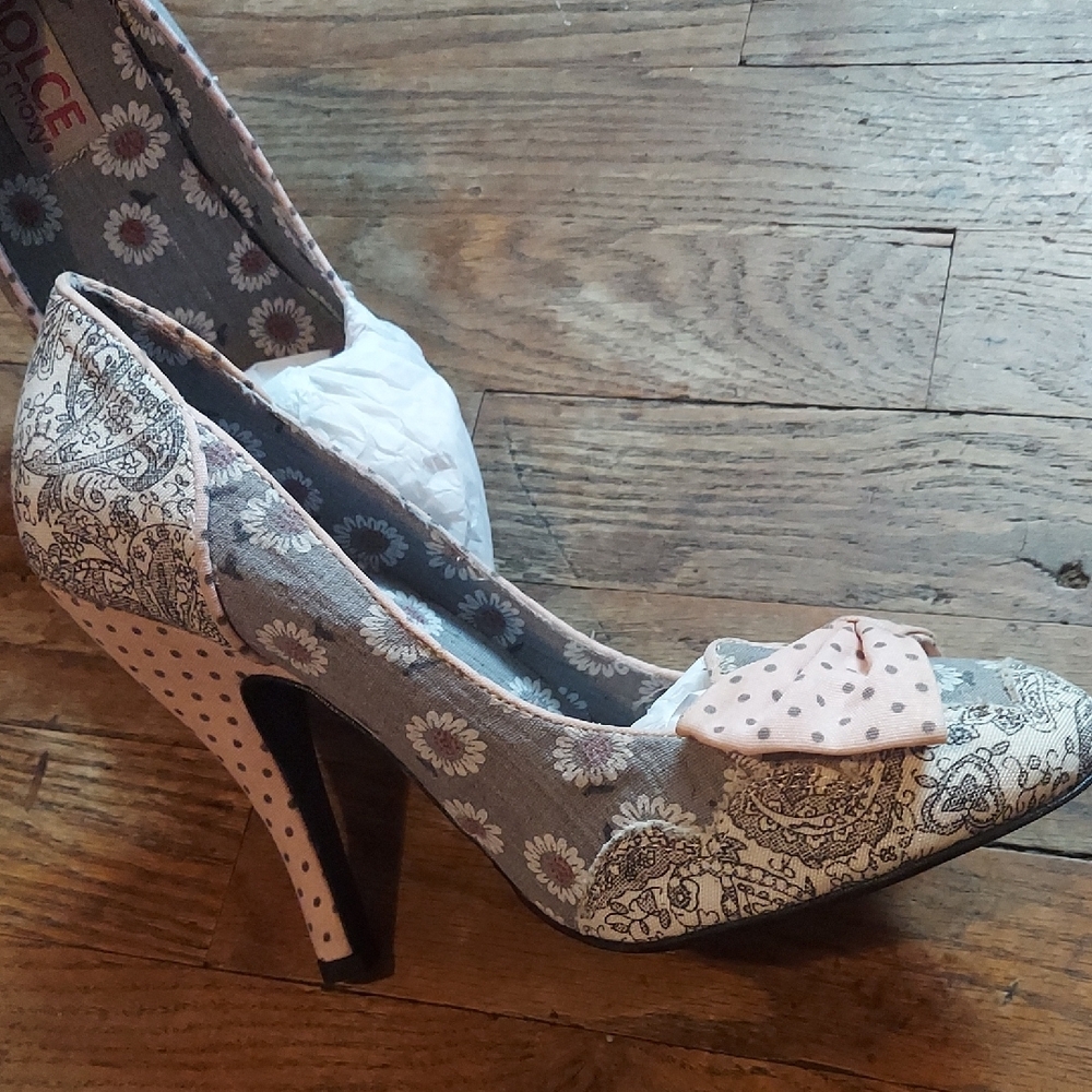 Mojo Moxy Gray and Pink Elegant Heels 7.5M - Picture 5 of 14